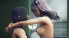 【3D】火辣妹子和女仆在厕所里性爱