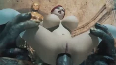 【3D】红发巨乳美少女惨遭异种奸