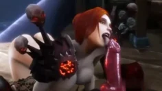 【3D】红发巨乳莉娜惨遭异种奸