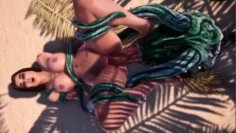 【3D】莉亚惨遭捆绑异种奸