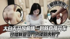 【偷情泄密】大白天开放偷情一到就直接开车可惜胖哥没几分钟就内射了方言对话