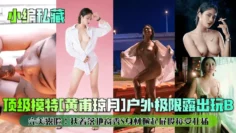 【小编私藏】顶级模特[黄甫琼月]户外极限露出玩B！完美露脸！扶着落地窗秀S身材撅起屁股接受狂插！