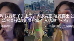 上海师大”张垸铭“嗑药露出公众场合直接潮喷，遭开盒个人信息全公布！