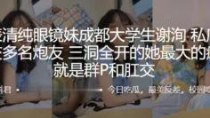 外表清.纯眼镜.妹成.都大学.生私底下.淫交多名.炮友，三洞.全开的.她最大.的癖好.就是群P.和肛交