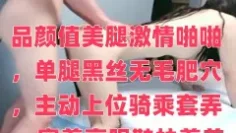 极品颜值美腿激情啪啪 ，单腿黑丝无毛肥穴 ，主动上位骑乘套弄 ，穿着高跟鞋扶着美臀后入撞击