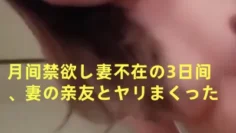 每月禁欲 在我妻子不在的三天里，我和我妻子的朋友发生了性关系