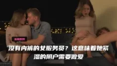 没有内裤的女服务员？这意味着她紧湿的阴户需要做爱